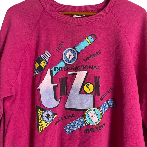 Vintage Lee Women's Pink Graphic Sweatshirt XL - Picture 3 of 5